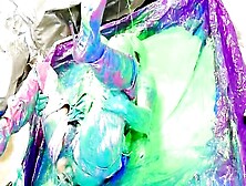 Dirty Sluts Sissy Fucks Herself In The Slime Bath With A Monster Dildo
