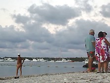 Nude Guy On A Public Beach