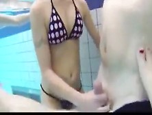 Being Wanked Under Water In Swimming Pool