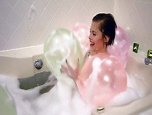 Bath With Balloon,  Pop!