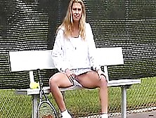 Beautiful Tennis Player Flashing In Public