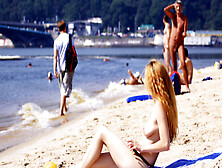 Nude Beach Girl Is Having A Great Time 2