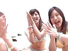 Pov Beach Group Fuck With A Trio Of Japanese Bikini Babes