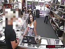 Latina Girl Sells Phones And Fuck Owner