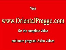 Asian Pregnant Slut Gets Jizz On Her Clit