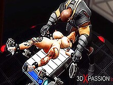 3D Animated And L A B - Sci-Fi Hardcore And A Sexy Cuffed Hottie In The 4 Min
