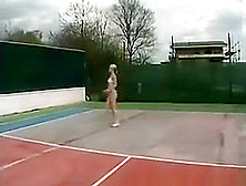 Blonde Tennis Players Ends Sucking Her Trainers Dick