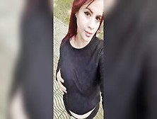 Oral-Job,  Suck Titties And Footjob In Public Avenue Of Colombian Park
