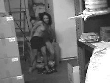 Warehouse Sex With A Skinny Babe