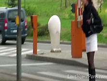 Teen Babe Gets Fucked In The Public Toilet