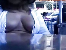Busty Exhibitionist In The Streets