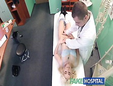 Fake Hospital Shy Patient With Soaking Wet Snatch Squirts On Docs Fingers