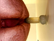 Anal Steve Taking A Huge Dildo Up His Ass In Multiple Positions With Creampie Explosion In His Ass At The End