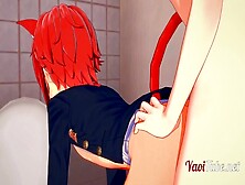Two Nekoboys Have Steamy Encounter In Bathroom - Gay Anime
