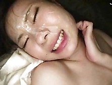 Small Tits Japanese Gets Her Face Cummed