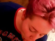 Pink Hair Suck And Facial