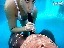 Babe Rides Black Dick Underwater