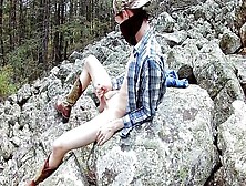 Twink Gets Naked On The Rocks And Plays With His Pecker
