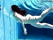 Beautiful Swimming Pool Teen Showing Erotic Pussy