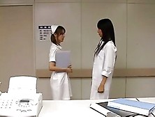 Asian Lesbian Threeway At Hospital