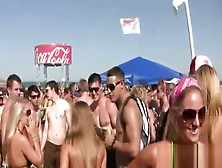 Drunk Teens At Public Boat And Beach Party