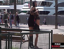 Petite Naked Teen Humiliated In Public By Domina And Lord