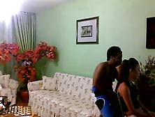 Versteckte Kamera Filmt Brasilianisches Paar Beim Heißen Leidenschaftlichen Koitus