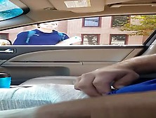 Guy Plays With His Dick Inside Car