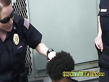 Milf White Cop Fucked By Black Suspect On A Roof