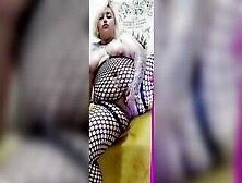 Milf La Smokes Weed Before Having Fun With Her Vibrator.  Fat And Great Snatch.