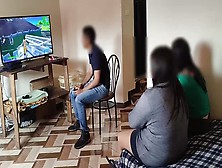 Nieces With Uncle: My Nieces Come To Visit And I Fuck Them Before They Can See Us,  While One Of Them Plays I Put My Big Cock In