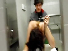 Emo Couple Fucking In Public Bathroom