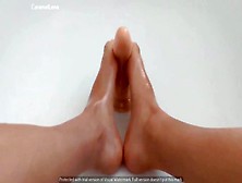 Amateurs Chick Oily Dildo Footjob