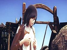 On Titans Hentai - Mikasa Boobjob And Gets Fucked While Playing With Her Boobs - Manga Anime Japanese Asian Game Porn