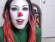 Sexy Clown Girl Shows Off How Big Her Feet Are