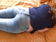 Masturbation And Big Cumshot On Ass With My Wife’S Jeans