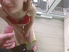 Tied Up And Fucked On The Balcony