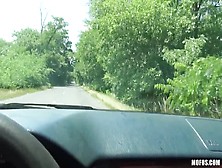 Car Fuck From A Hitchhiking Couple