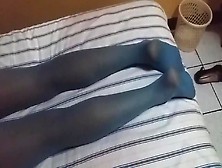 Sexy Girl In Thigh High Blue