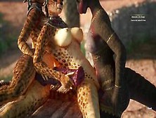 Furry Futa Dragon With Horse Dildo | 3D Sex Game