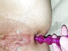 Hubby Slides Anal Beads Very Deep Into My Booty