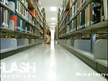 College Catgirl In Library. Mp4