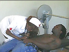 Nurse Rio Makes Big Black Cock Cum With Her Mouth And Cunt