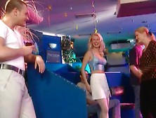 Blonde From The Club Takes Him To Back Room To Suck
