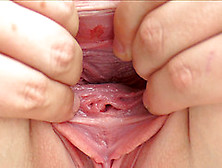 Look Deep Inside The Pink Pussy Of The Girl As She Spreads