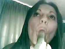 Brunette Wench Toying Her Asshole With A Sex Toy