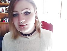 Amateur Punk Tranny With Tattoos Has Solo Fun On Webcam