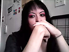 Goth Cam Girl On Webcam Sfw
