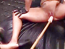 Bound Ebony Sub Fucked