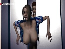Futa Succubus Expands Woman's Breast Who Is Stuck In The Elevator